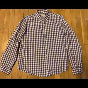 J Crew Slim Fit Gingham Long Sleeve Shirt - XL